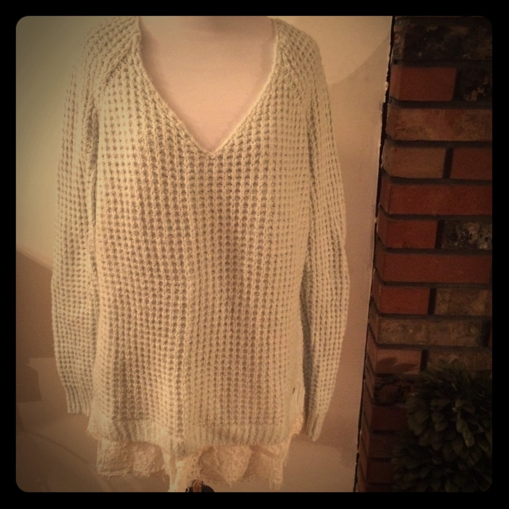 Hollister pale icy blue soft sweater. Large